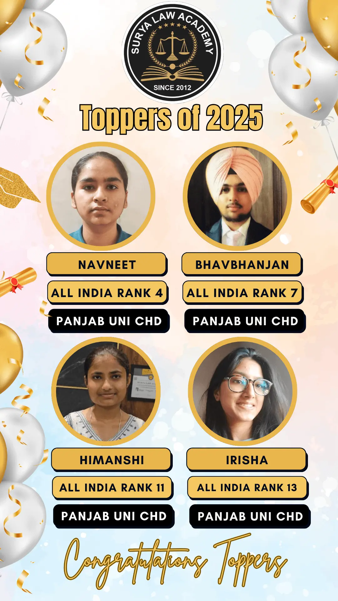 PU Law Entrance Toppers 1